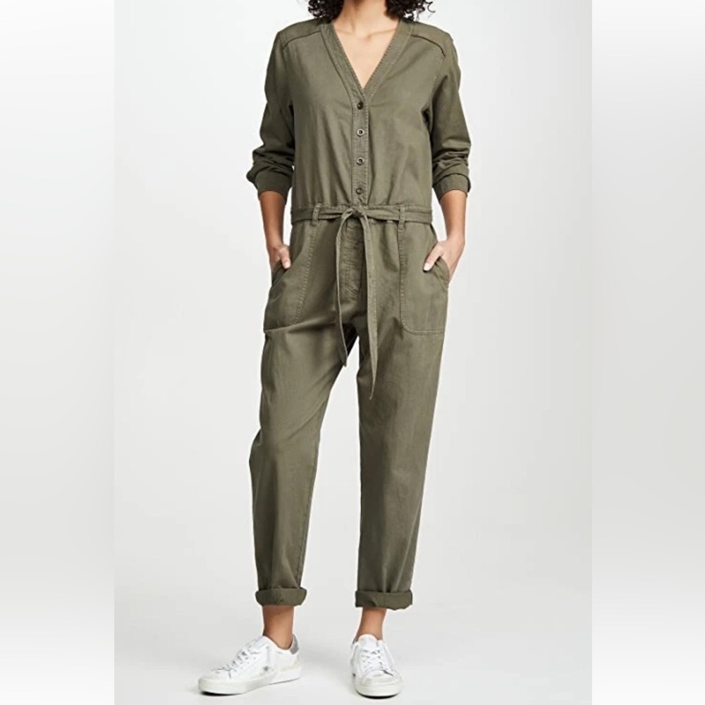 Xirena Wylder Long Sleeve Jumpsuit Earth Army Green Casual Boho Womenâs Size Xs